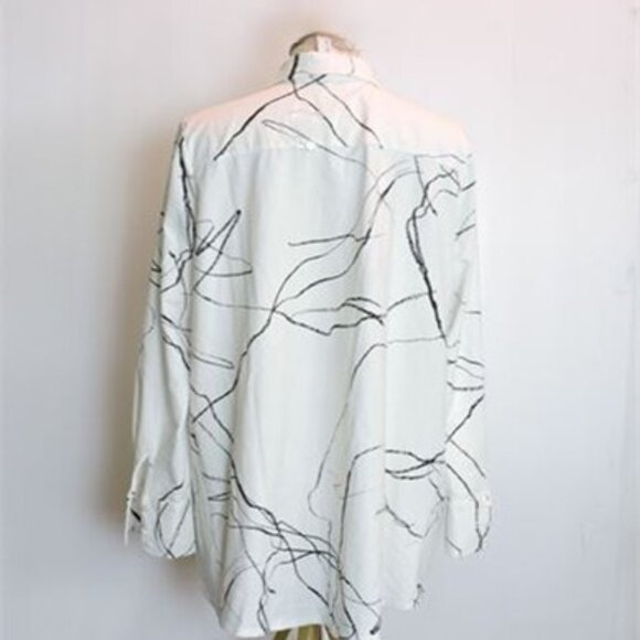 Wynne Layers Button-up White and Black Blouse Size US L - Picture 4 of 7